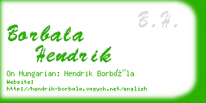 borbala hendrik business card